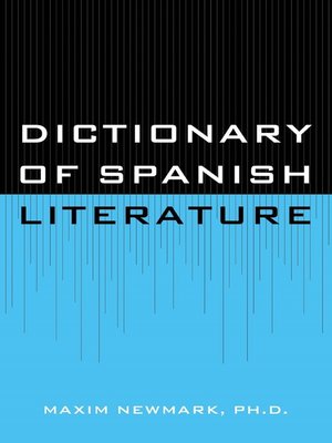 cover image of Dictionary of Spanish Literature